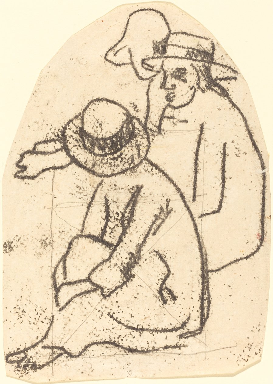 Tři Tahiťané (studie pro "Sestra lásky") od Paul Gauguin