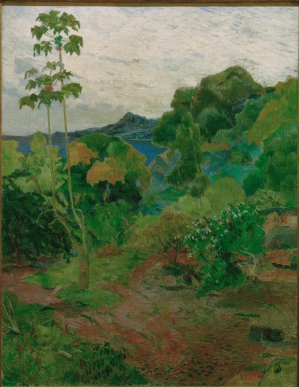 Tropická krajina od Paul Gauguin