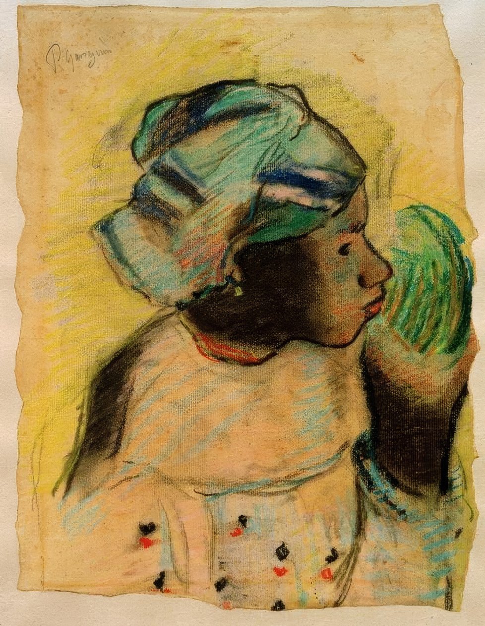 Hlava ženy, Martinik od Paul Gauguin