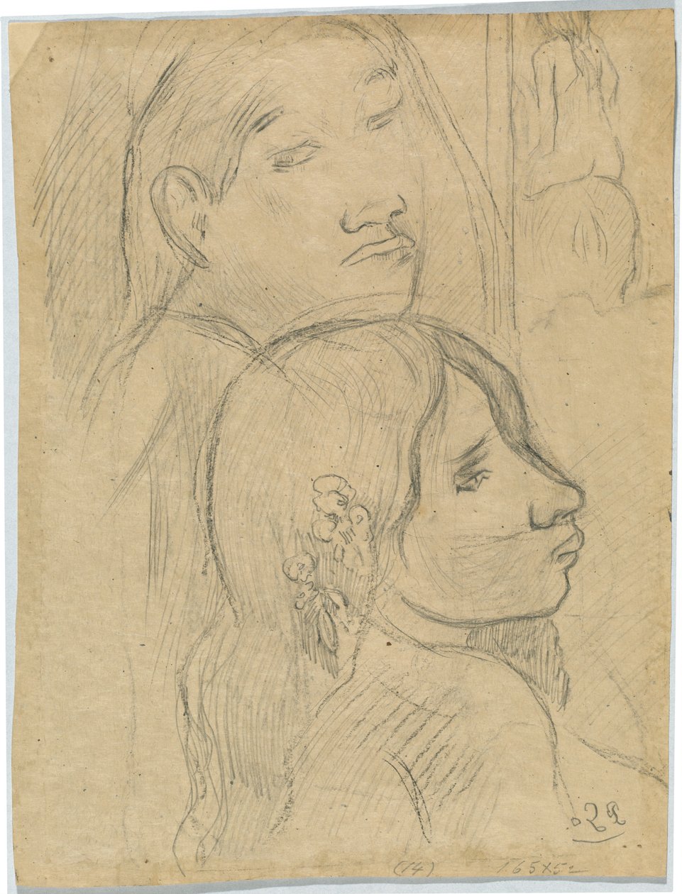 Dva markézáni [verso] od Paul Gauguin