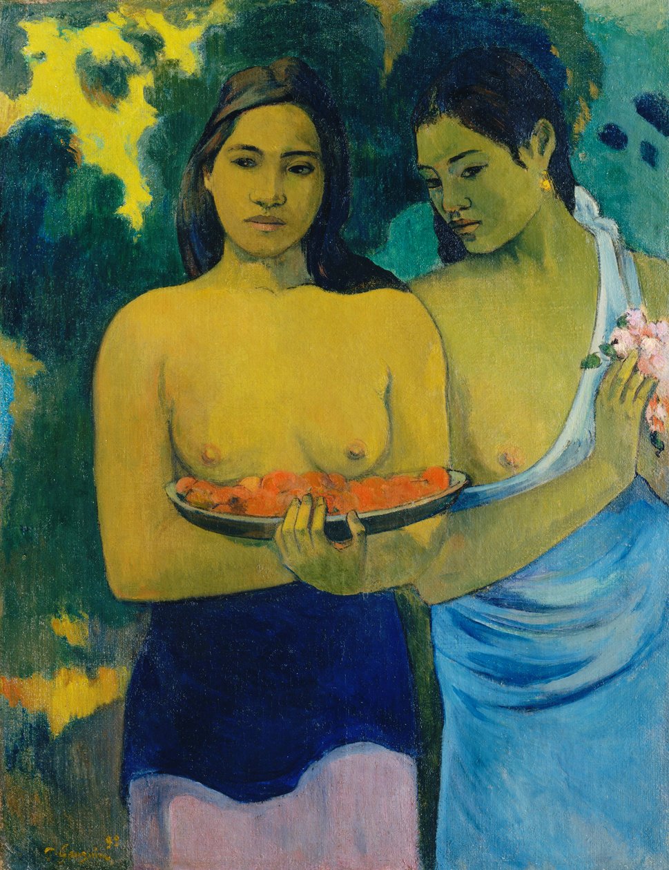 Dvě tahitské ženy od Paul Gauguin