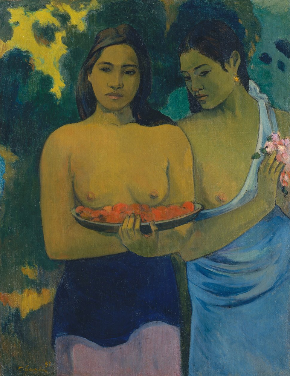 Dvě tahitské ženy od Paul Gauguin