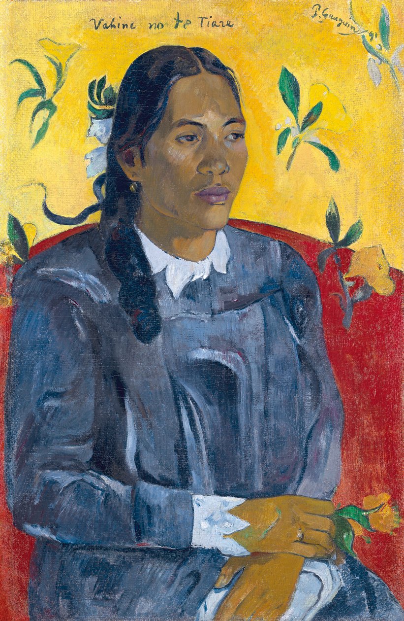 Vahine no te Tiare Žena s květinou. od Paul Gauguin