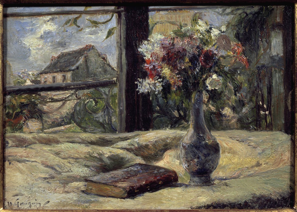 Váza s květinami - Malba Paula Gauguina (1848-1903), olej na plátně od Paul Gauguin