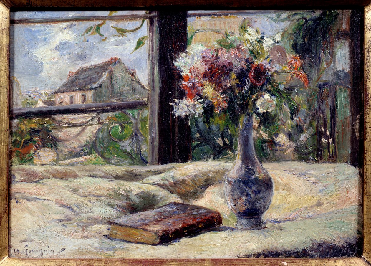 Váza s květinami. Obraz Paula Gauguina (1848 - 1903) od Paul Gauguin
