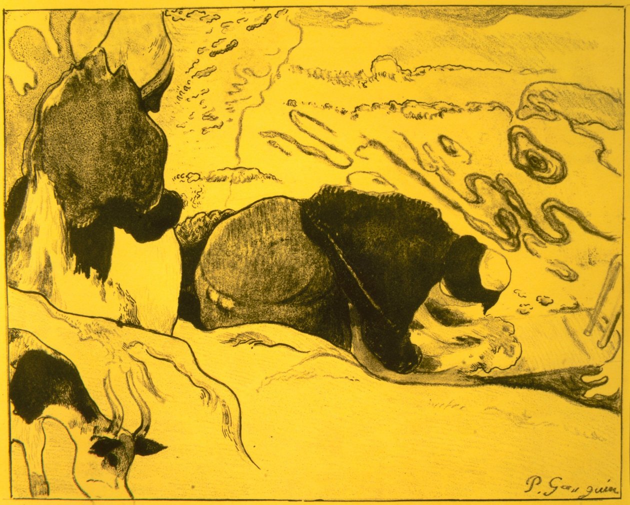 Pračky, z Volpini Suite: Dessins lithographiques, 1889., 1889. od Paul Gauguin