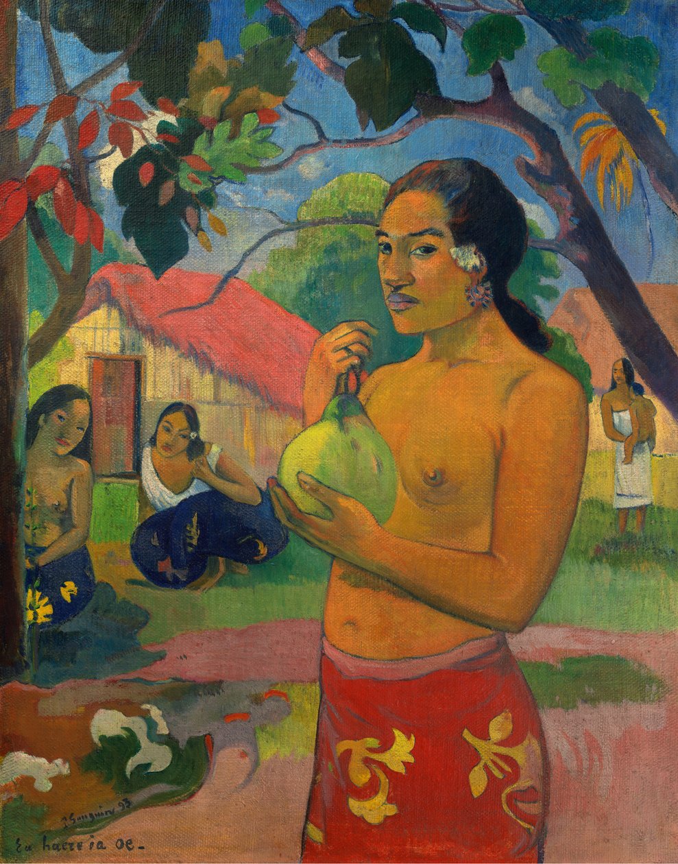 Kam jdeš? aneb Žena držící ovoce od Paul Gauguin