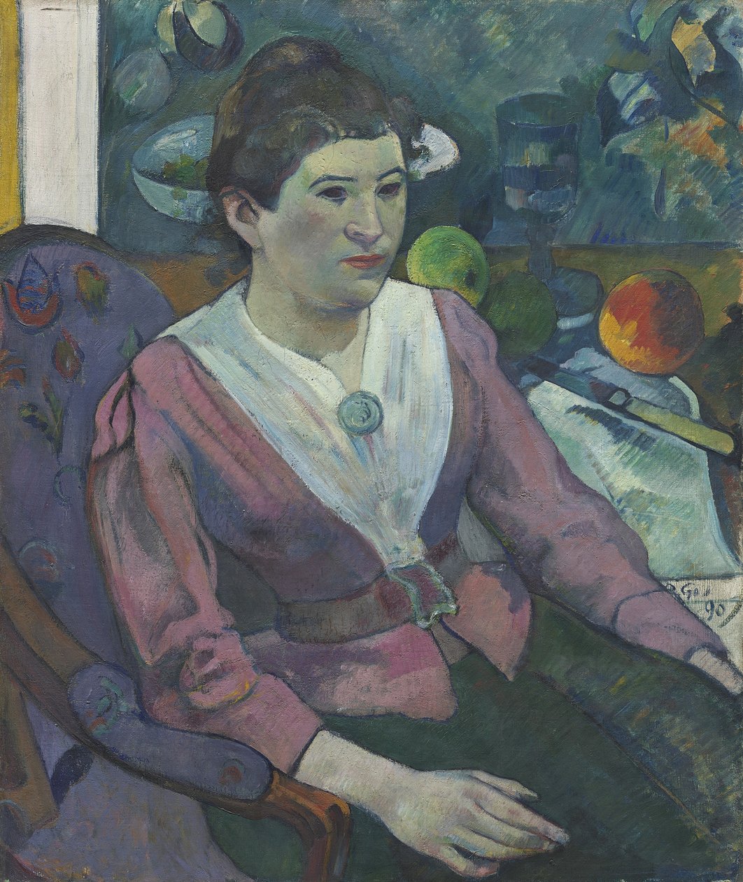 Žena před zátiším od Cézanna od Paul Gauguin