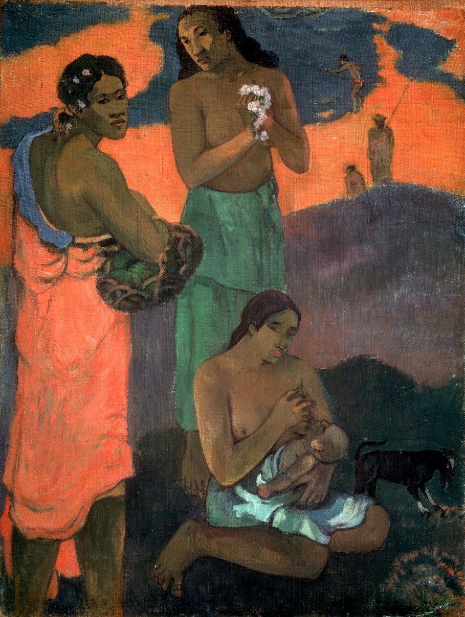 Ženy na mořském pobřeží Mateřství, 1899 od Paul Gauguin