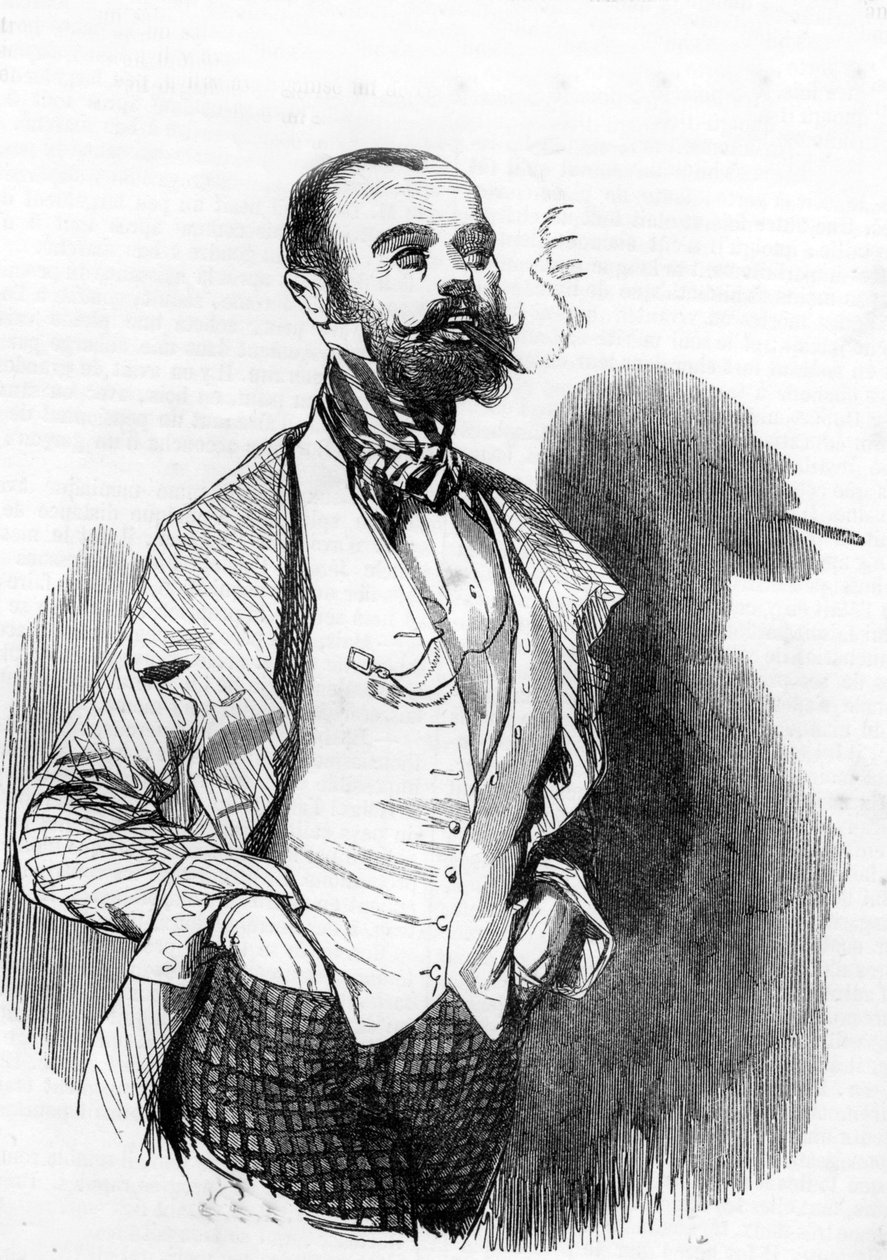 Kuřák od Paul Gavarni