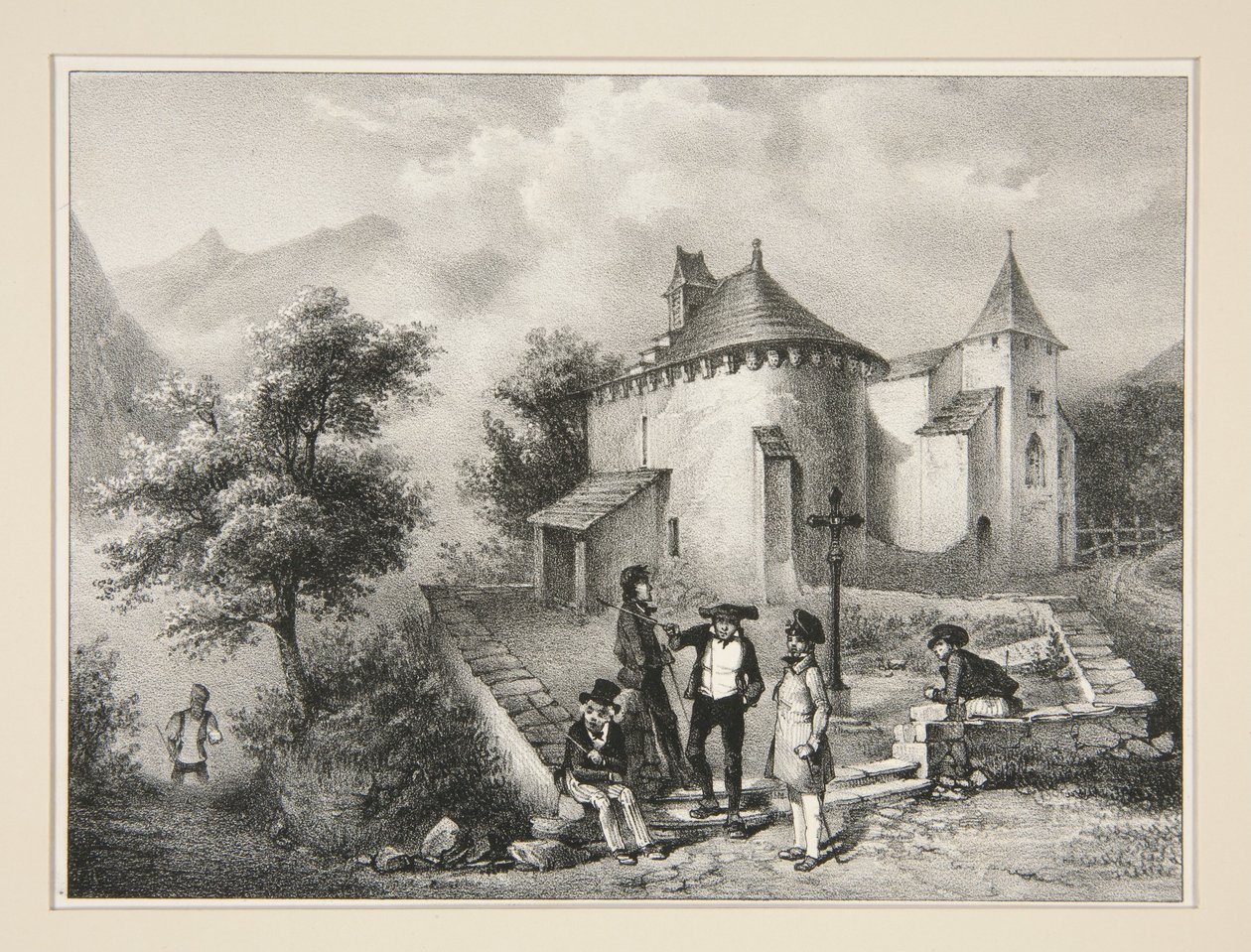 Kaple v Assoute, poblíž Eaux-Bonnes od Paul Gavarni