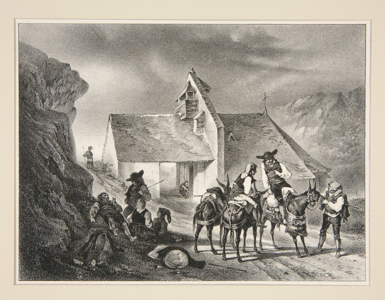 Kaple Pène-Taillade, údolí Aure od Paul Gavarni