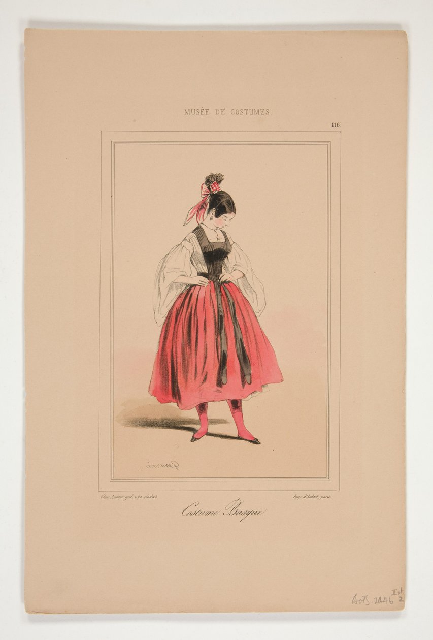 Baskische Tracht od Paul Gavarni