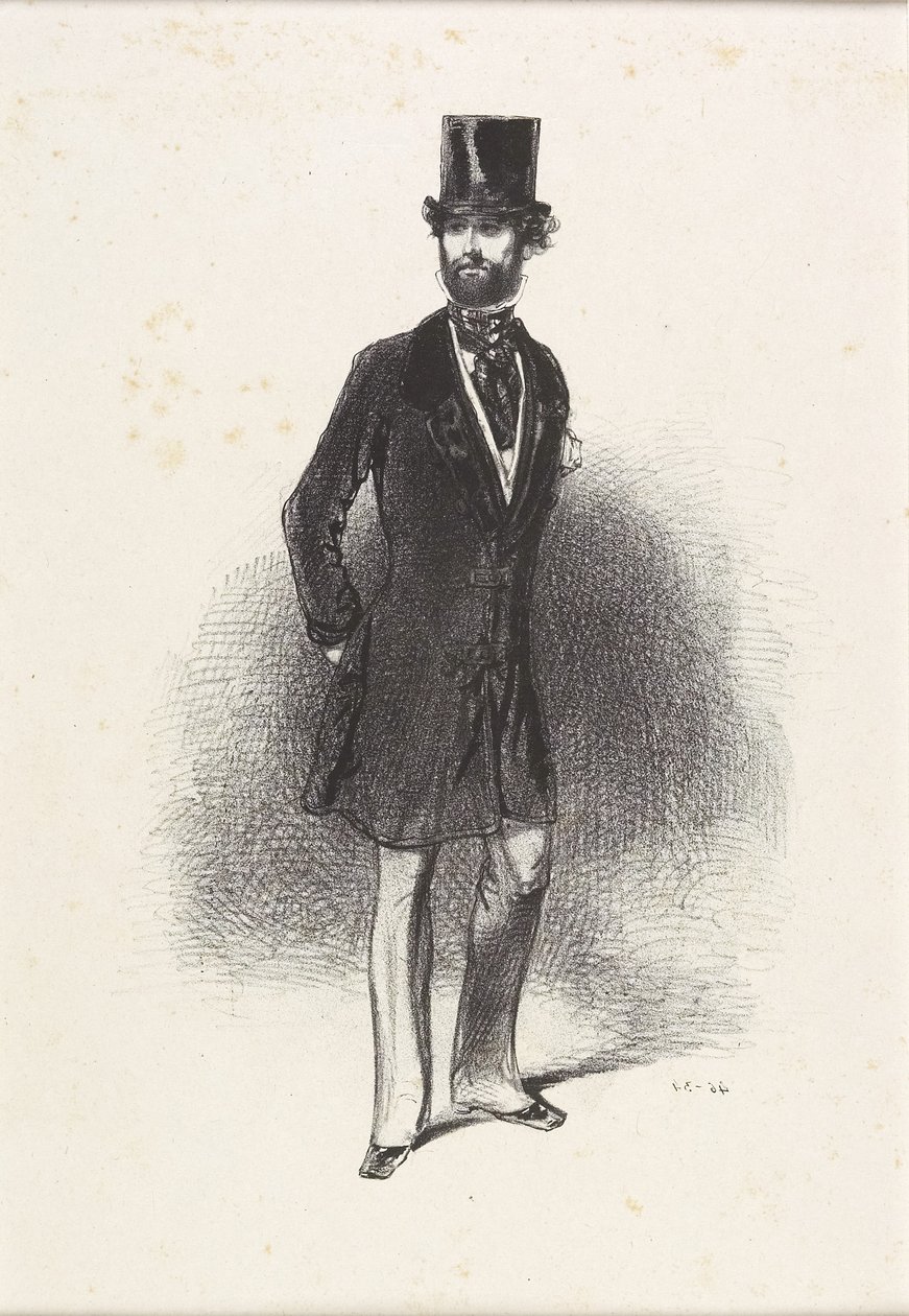 Zimní kostým, Humann, 1846 od Paul Gavarni