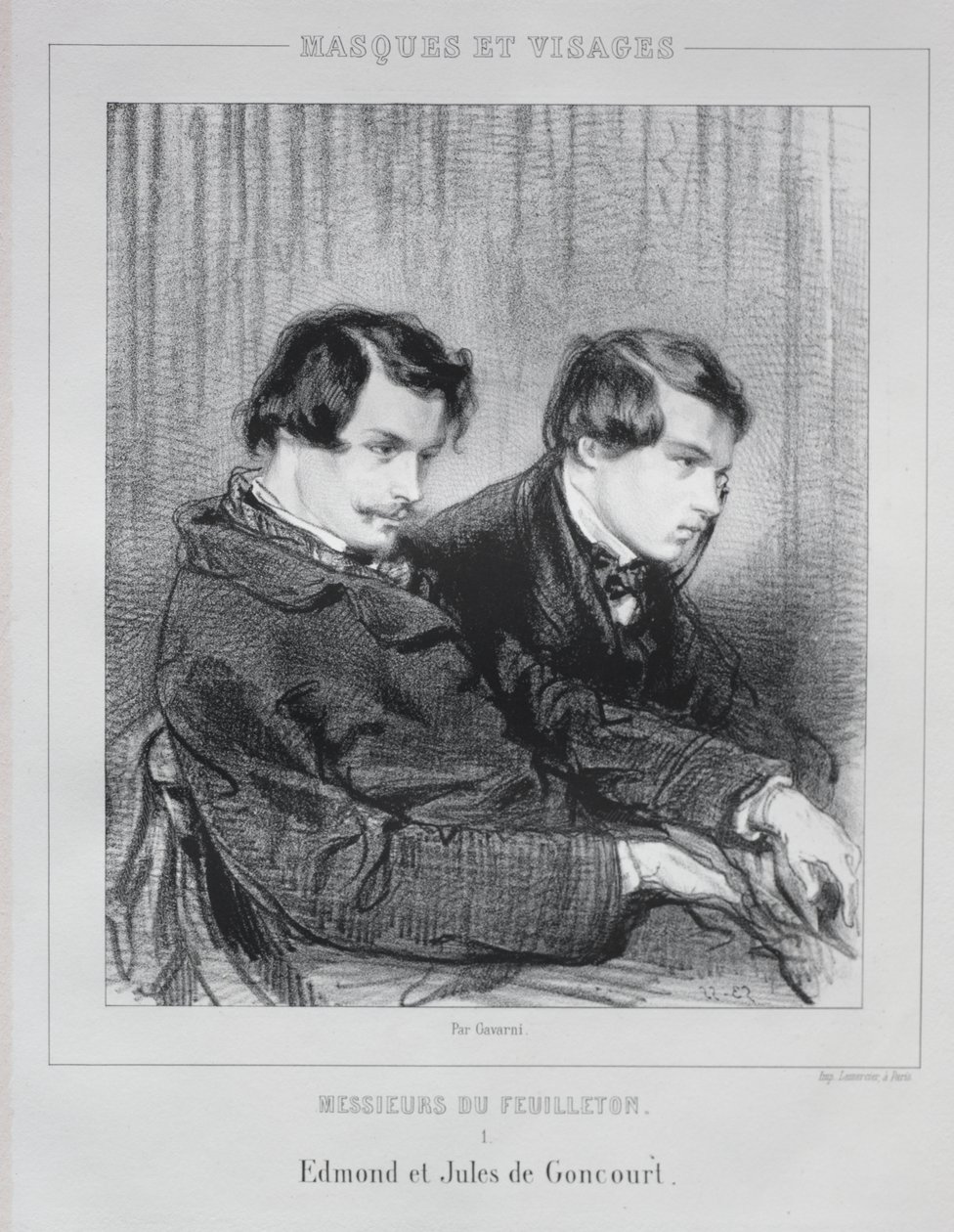 Edmond a Jules de Goncourt od Paul Gavarni