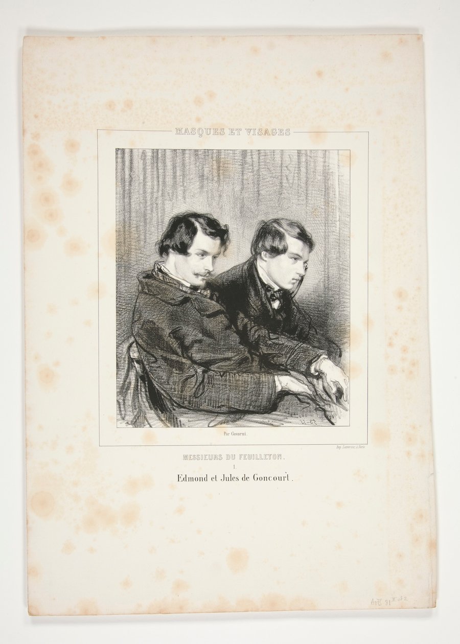 Edmond a Jules de Goncourt od Paul Gavarni