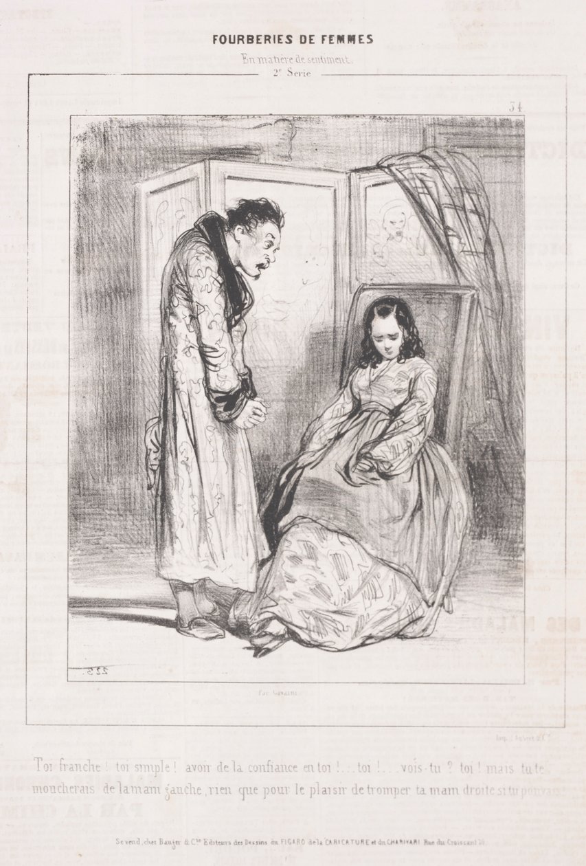 Podvody žen: Ve věcech sentimentu, 1842. od Paul Gavarni