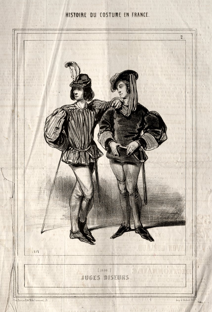 Historie kostýmu ve Francii: Vyprávění soudců od Paul Gavarni