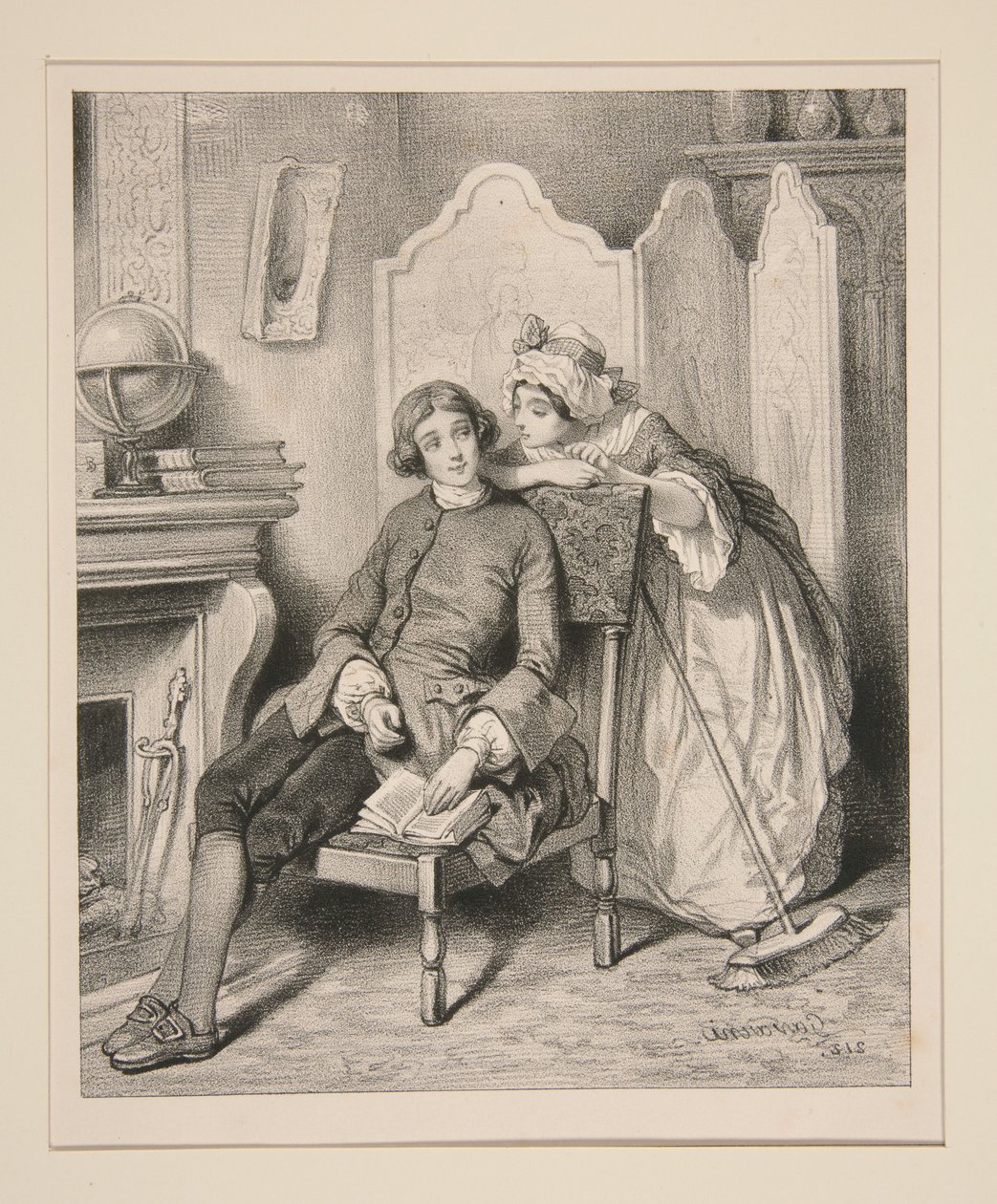 Jean-Jacques a slečna Merceret od Paul Gavarni