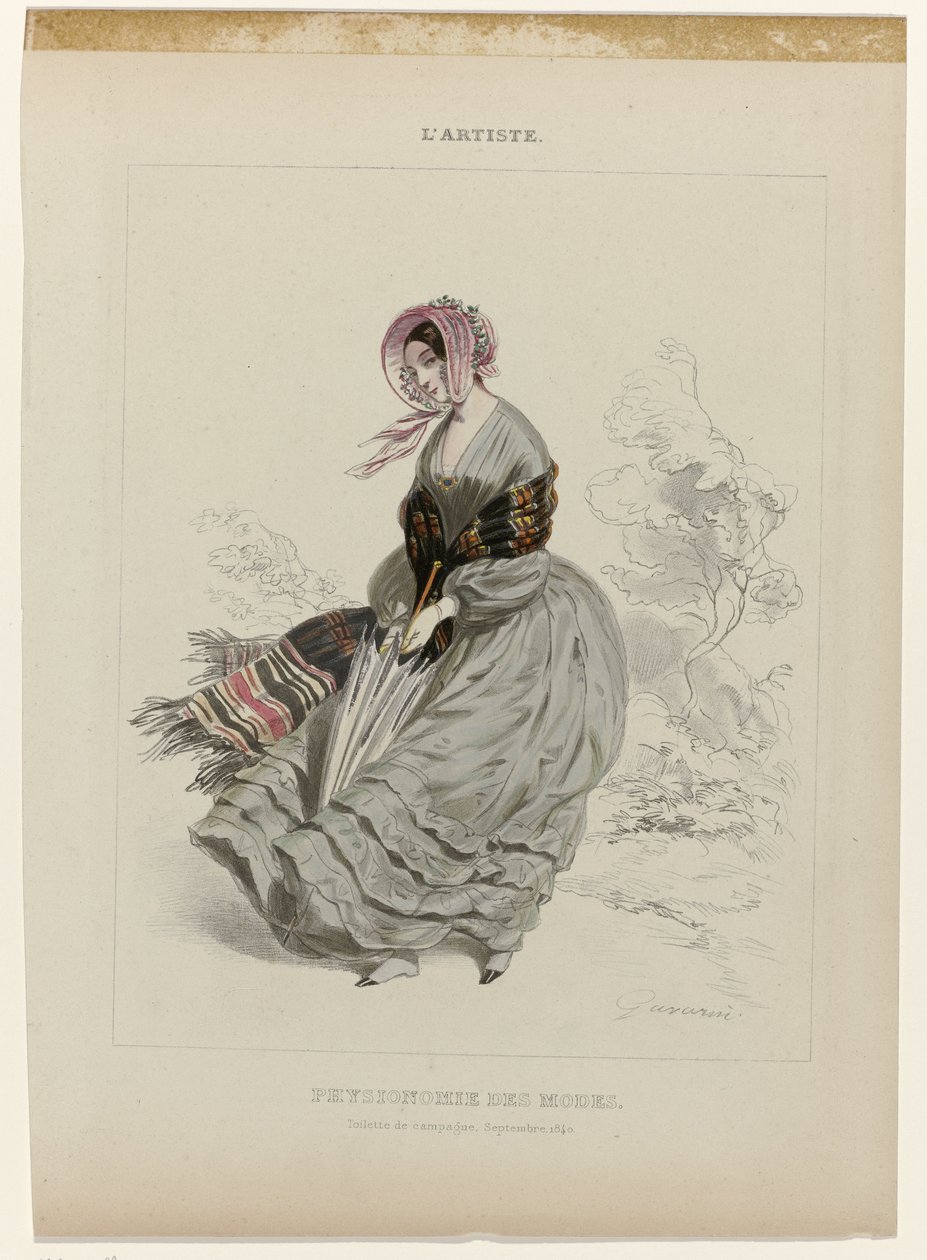 The Artist, Country Toilet, září 1840: Fyziognomie režimů. od Paul Gavarni