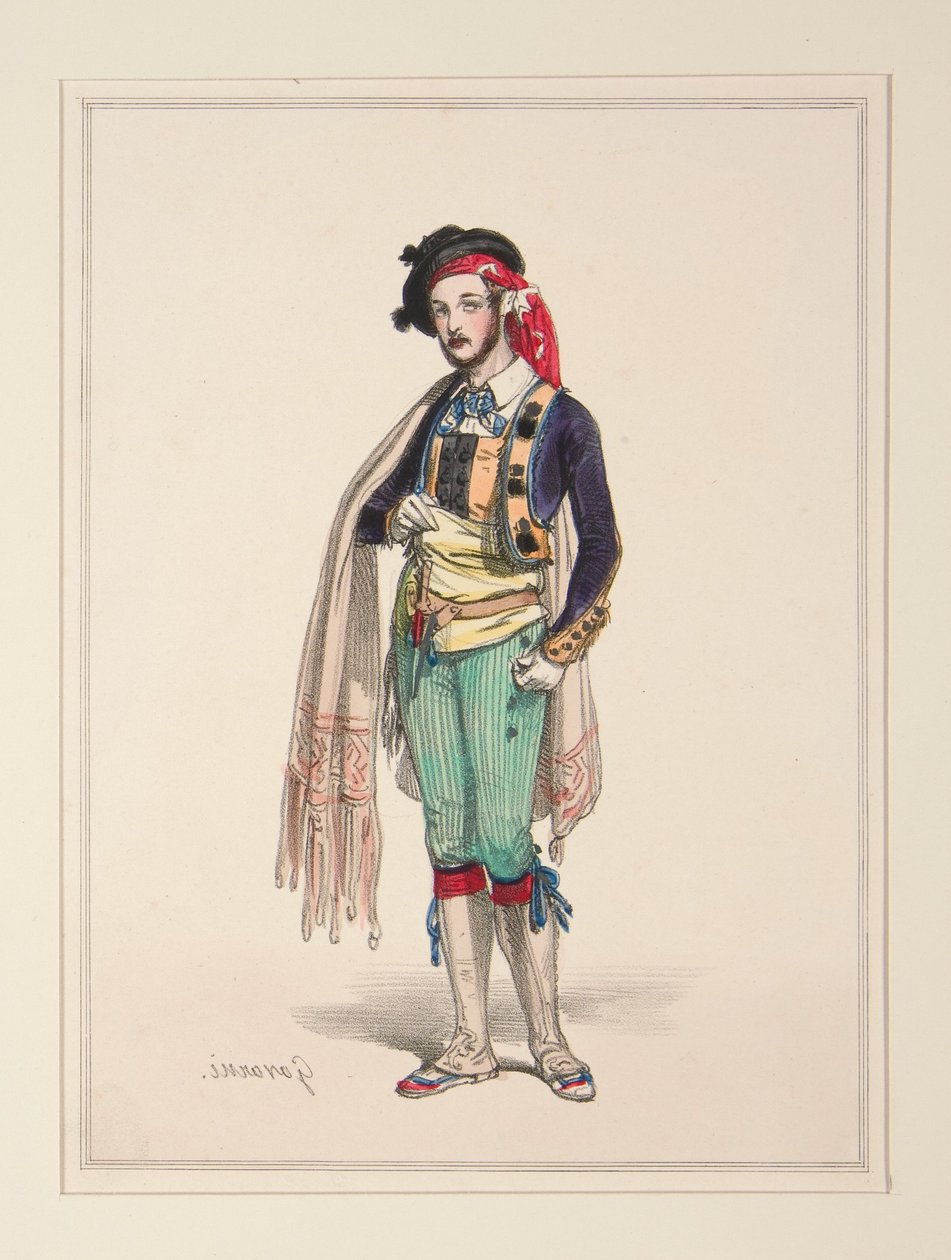 MULETIER. (Umělecký kostým). od Paul Gavarni