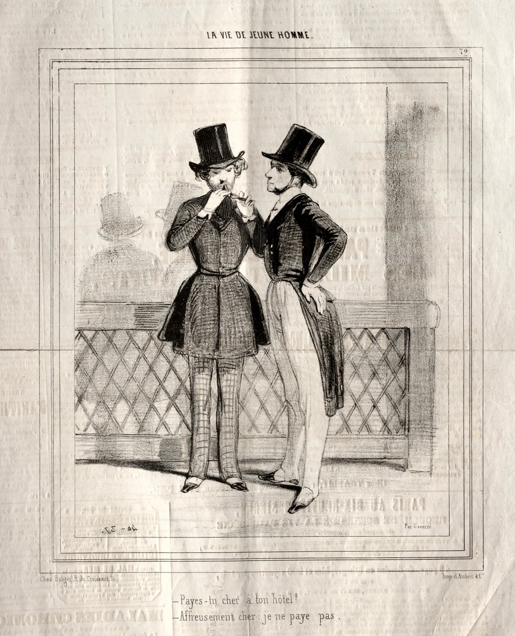 Život mladého muže, 1842. od Paul Gavarni