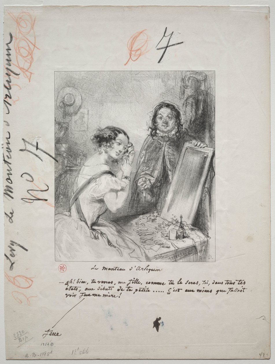Le Manteau dArlequin: Eh bien! Tu verra, ma fille..., 1852. od Paul Gavarni
