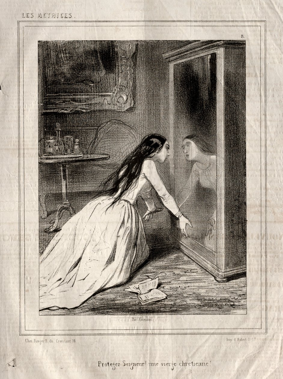 Herečky: Chraňte Pána! křesťanská panna, 1843. od Paul Gavarni