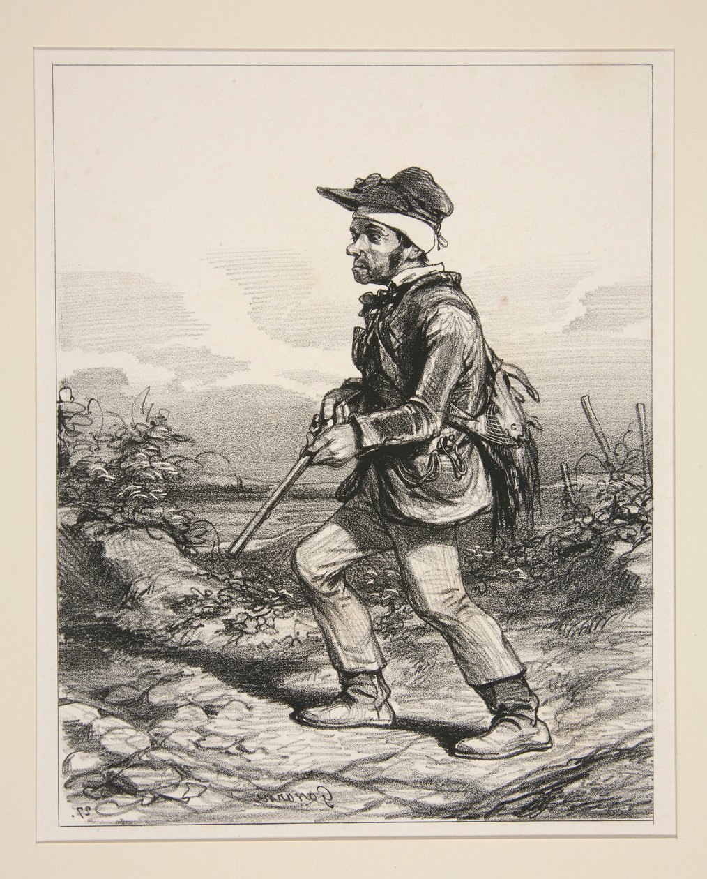 Pan Gontard, / (z Clos-Gorju), / velký vlastník, oprávněný volič, / na honbě za l od Paul Gavarni