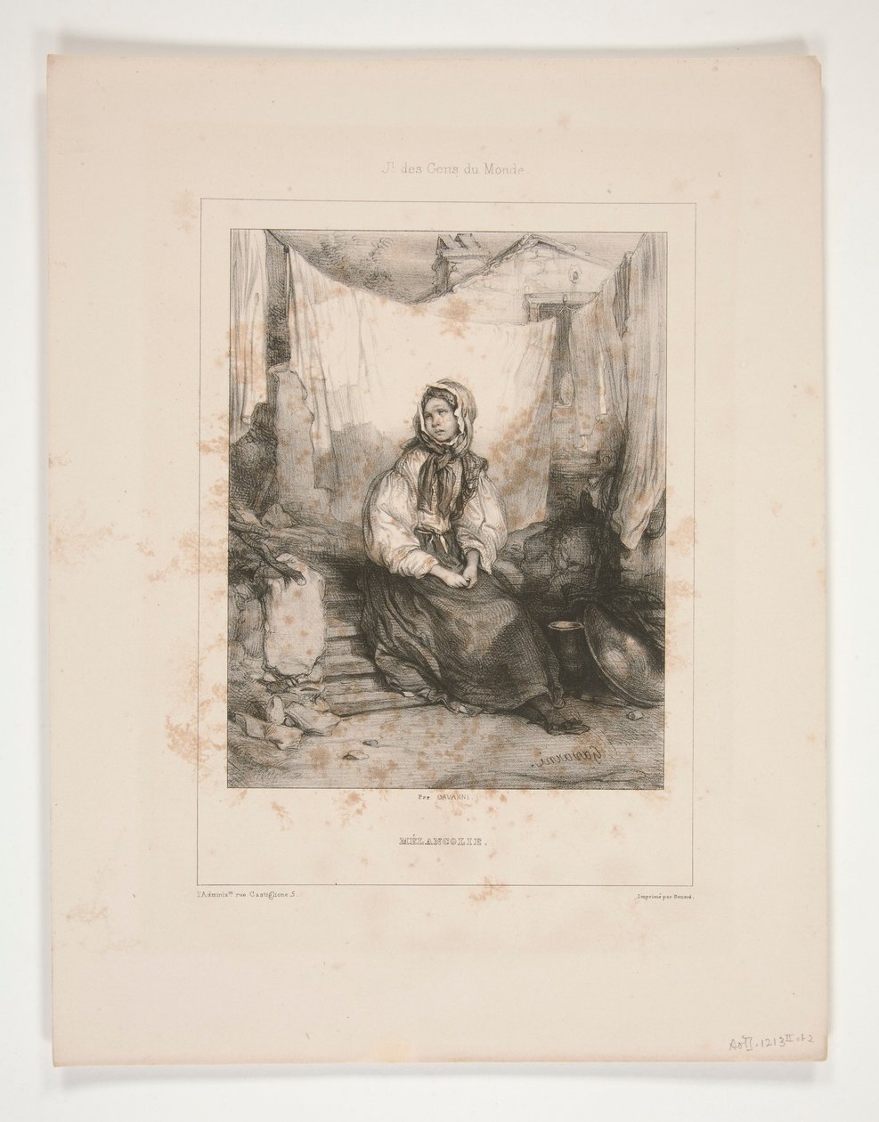 Melancholie od Paul Gavarni