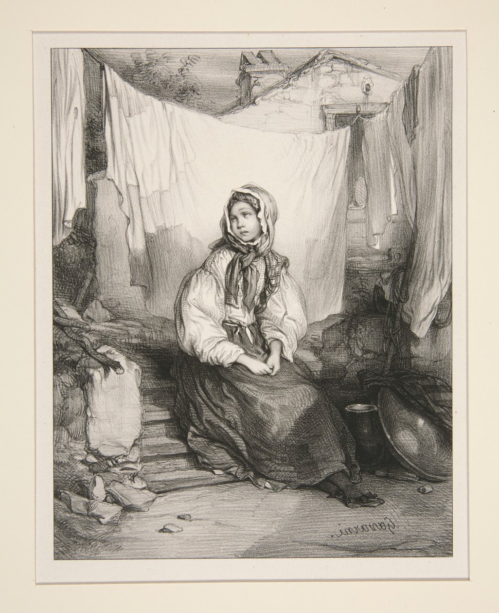 Melancholie od Paul Gavarni