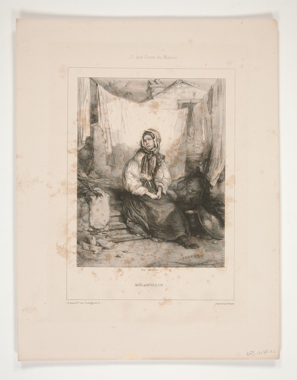 Melancholie od Paul Gavarni