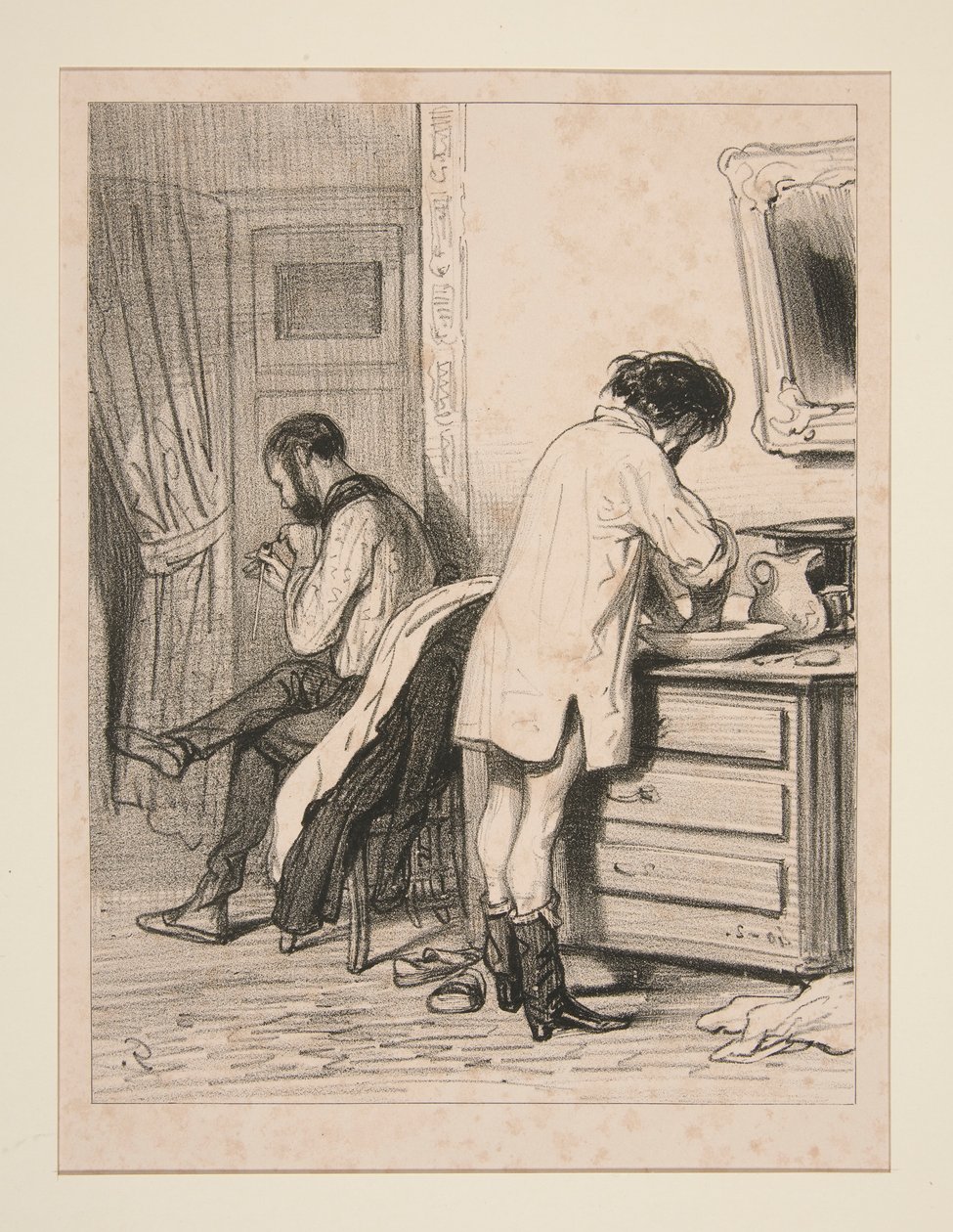 Orestes a Pilade by tam s radostí zemřeli. od Paul Gavarni