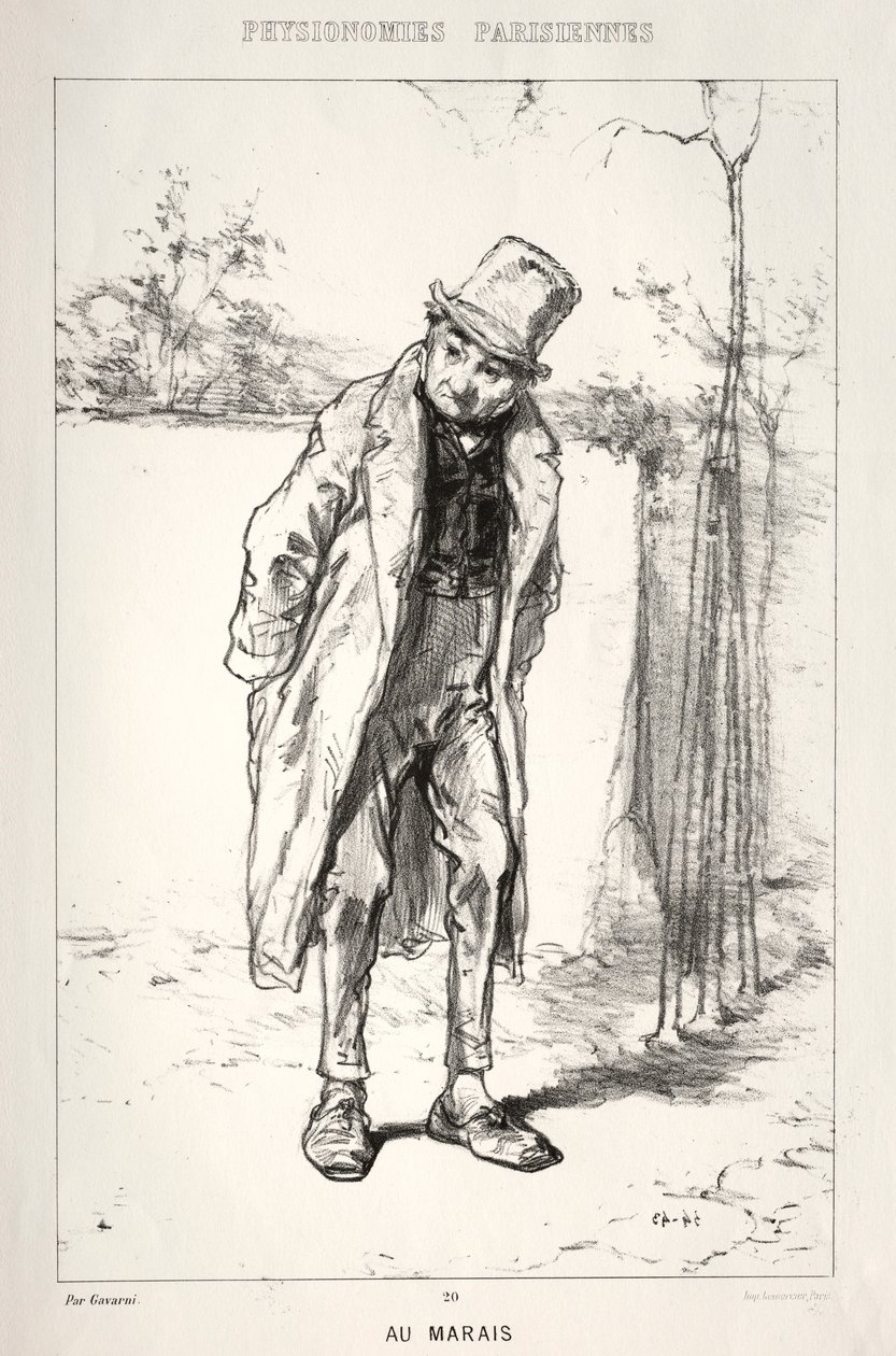 Physionomies Parisienne: Au Marais, 1869. od Paul Gavarni