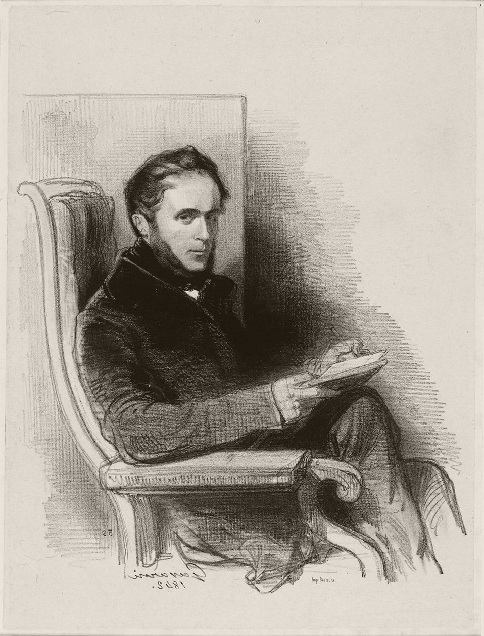 Raymond La Garrigue, 1842 od Paul Gavarni