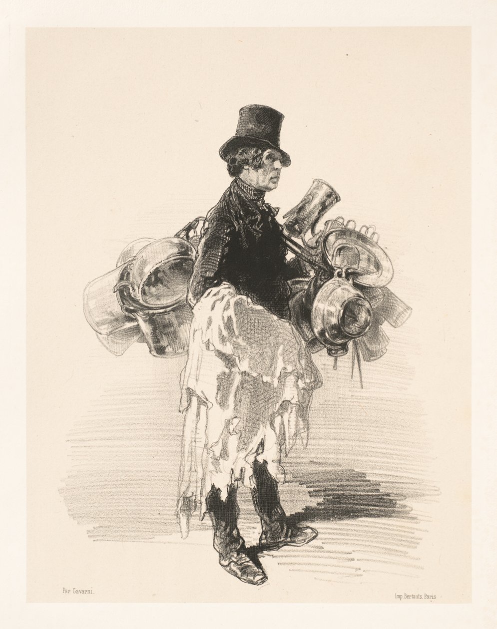 Prodavač hrnců (Marchand de casseroles) od Paul Gavarni