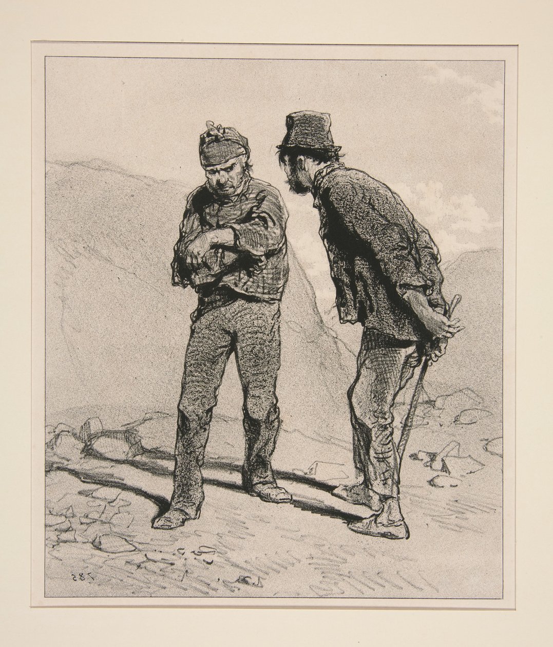 Jestli nezavřeš zobák, Adolphe, budeme si to muset vyříkat. od Paul Gavarni