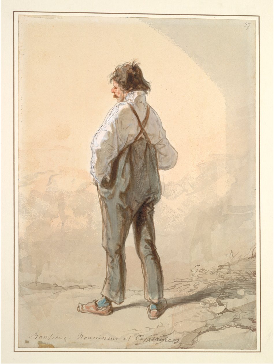 The Suburbs: Stock Raiser and Captain, pravděpodobně 1859-1860. od Paul Gavarni