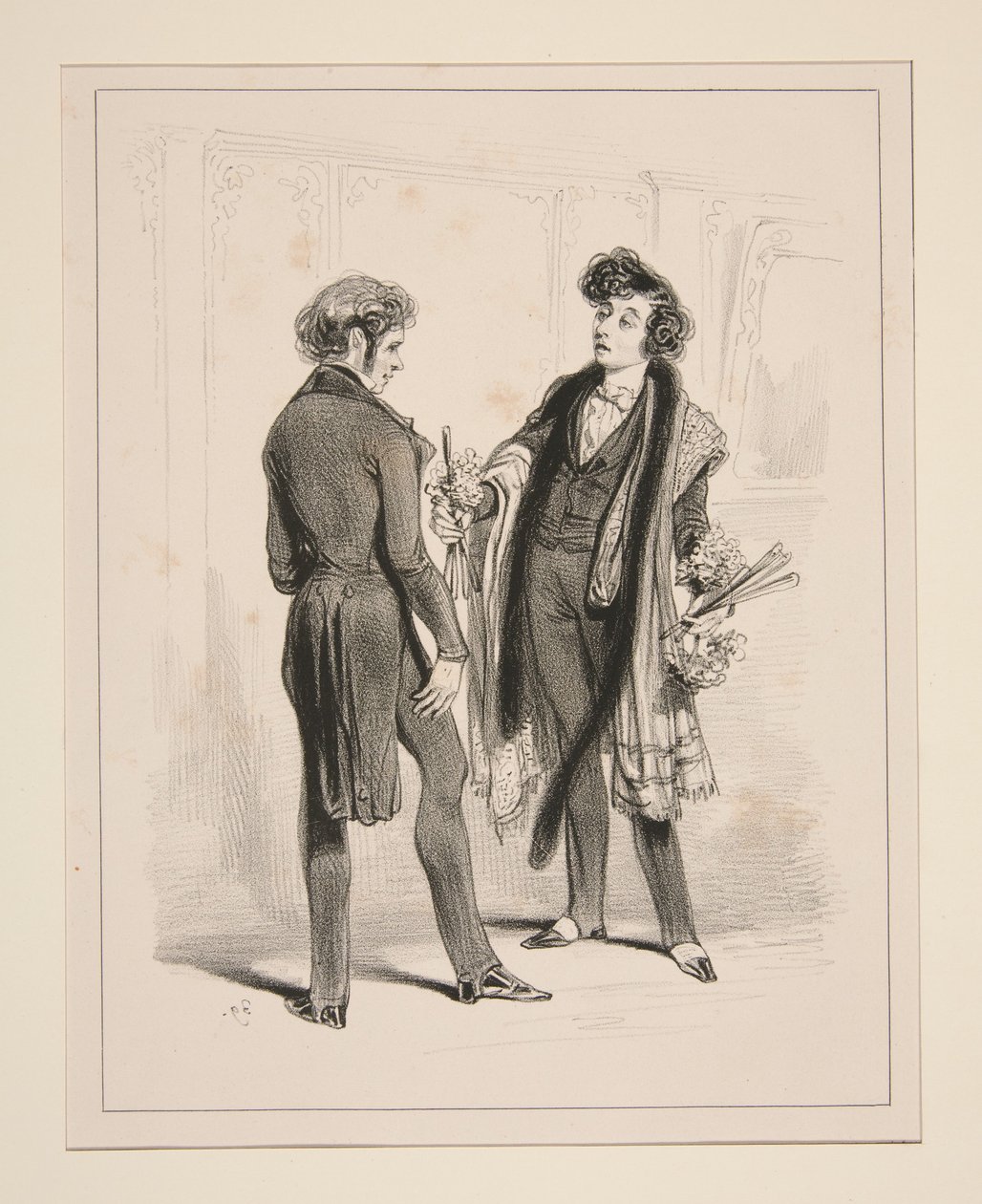 Divadlo du Vaudeville. Le Plastron... od Paul Gavarni