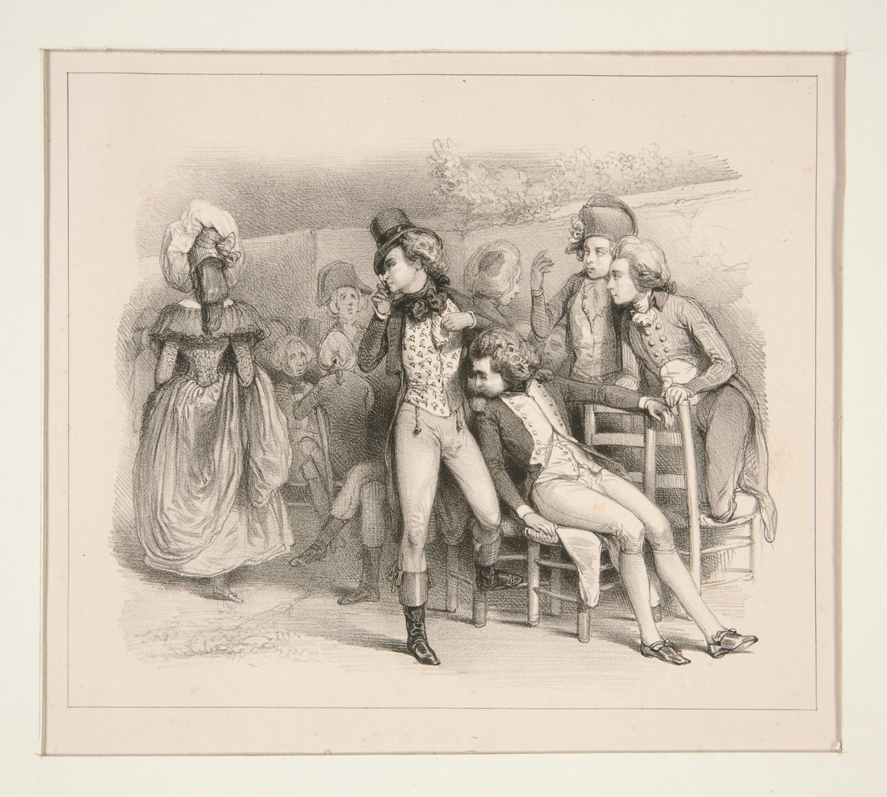 KRÁSNÁ ŽENA V ROCE 1790 od Paul Gavarni