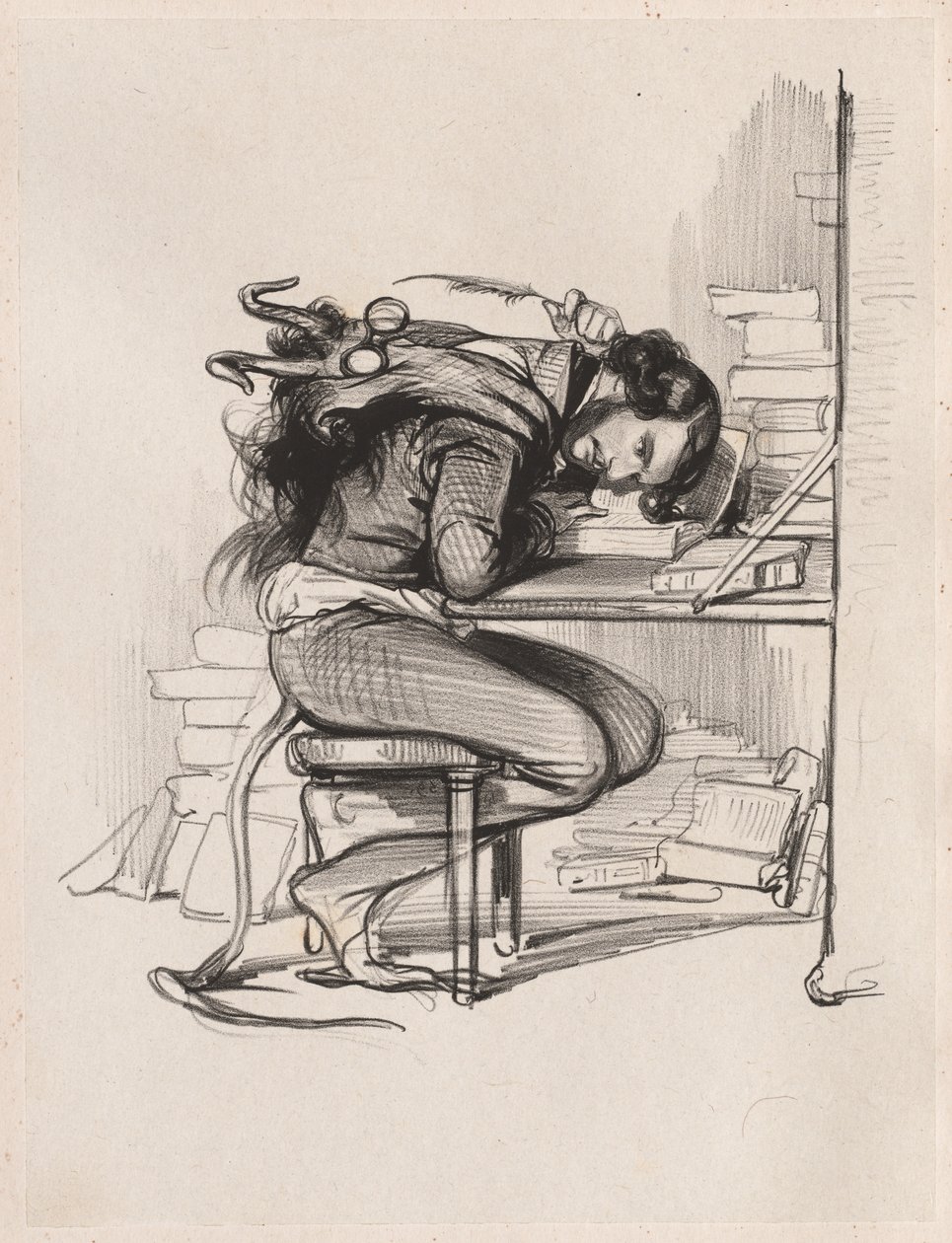 Émile Forgues Old Nick, c. 1835-1840. od Paul Gavarni
