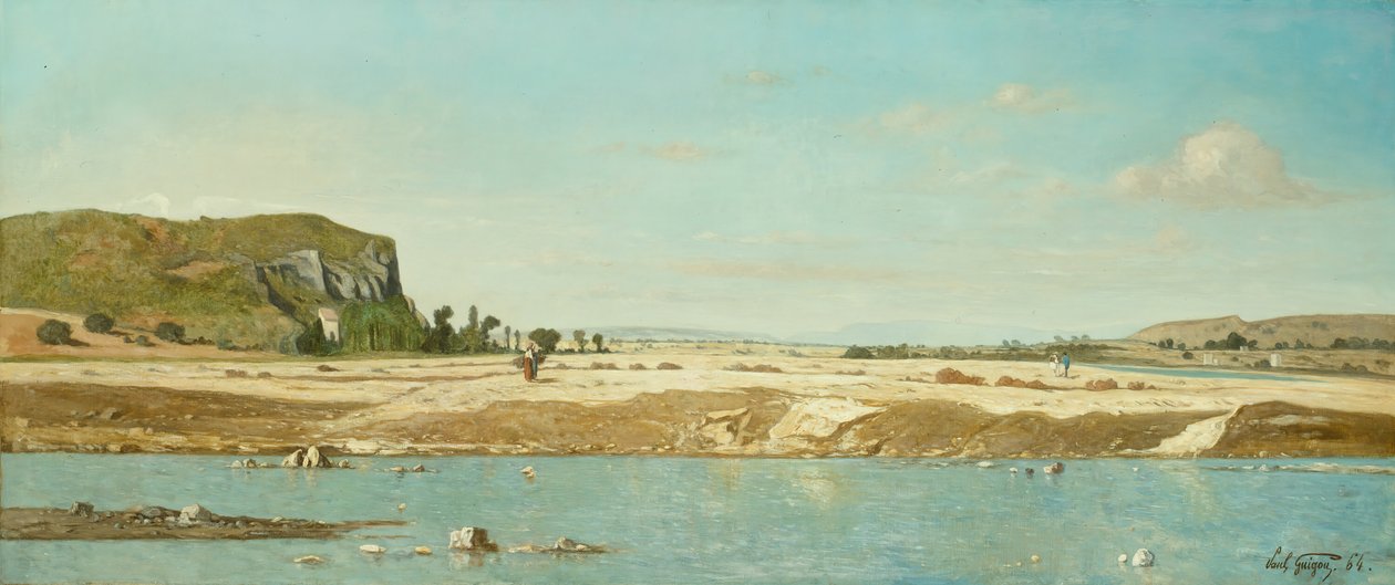 Břehy řeky Durance v Saint Paul, 1864. od Paul Guigou