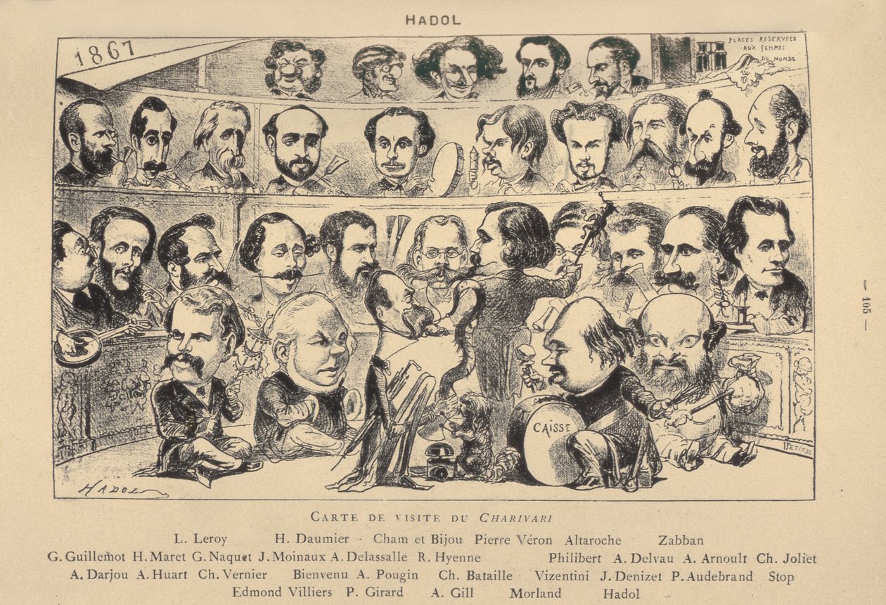 Vizitka Charivari, 1867 od Paul Hadol