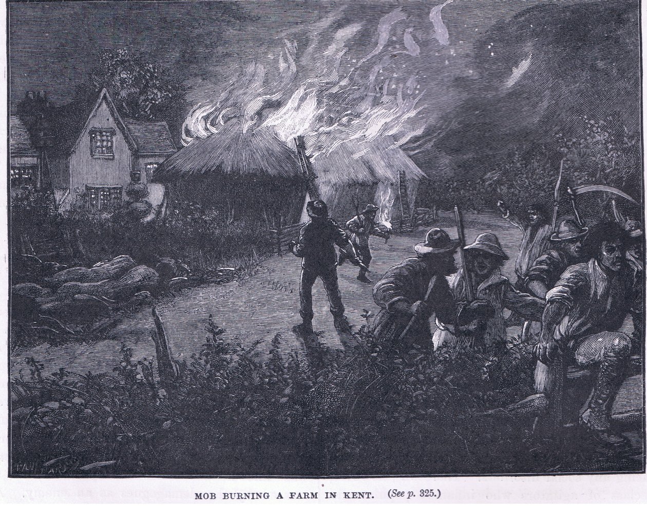 Mob vypaluje farmu v Kentu v roce 1830 od Paul Hardy