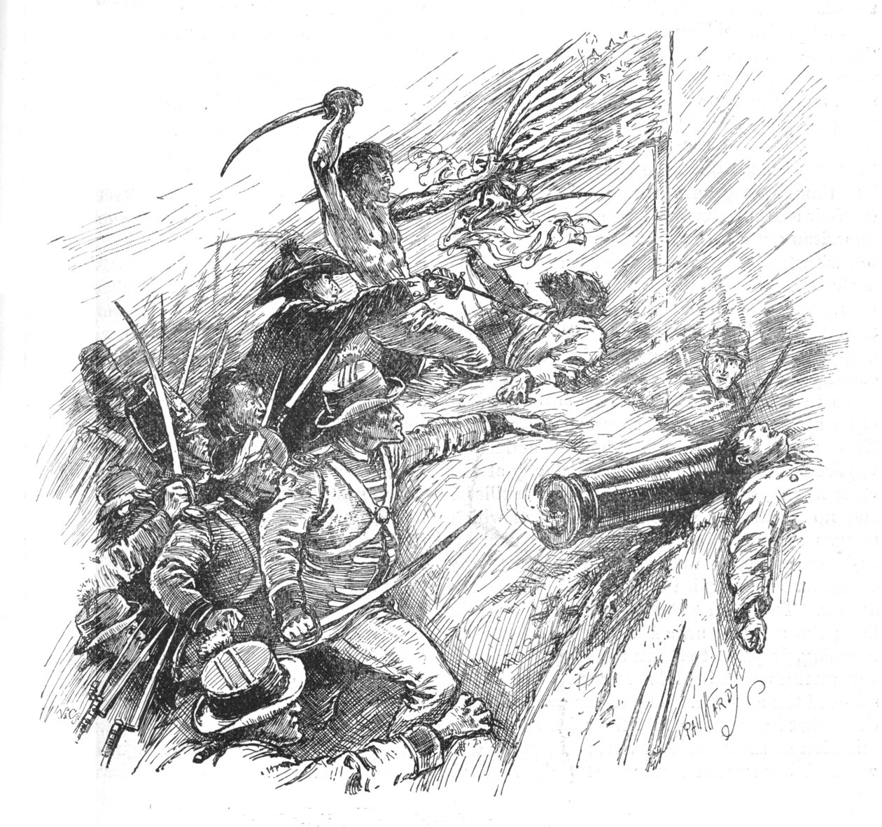 Snažili se zvětšit val, 1902 od Paul Hardy
