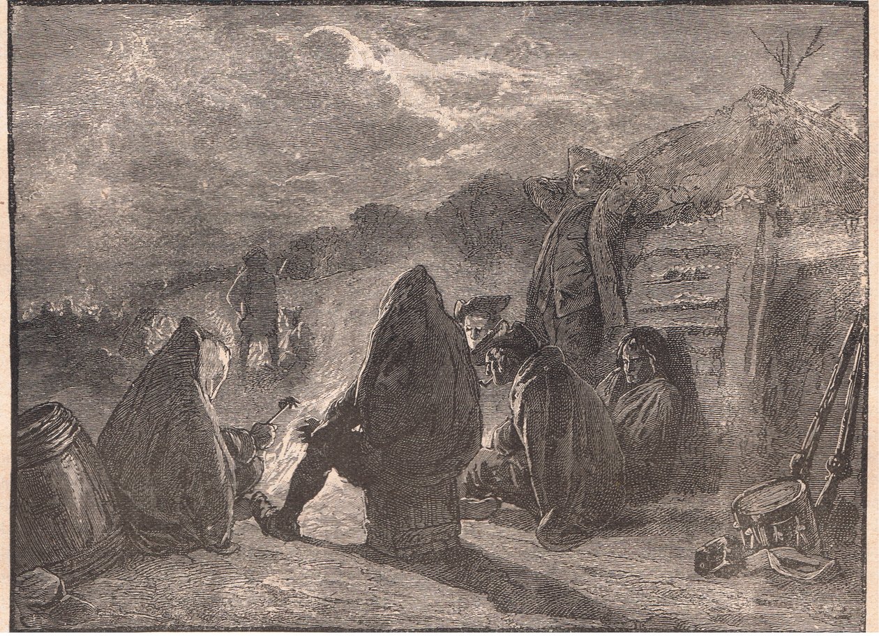 Washington ve Valley Forge u táborového ohně od Paul Hardy