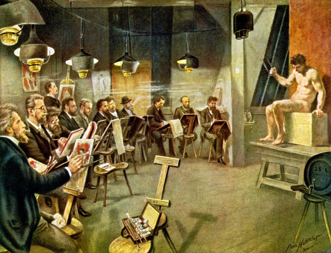 Studenti umění, asi 1930 (ilustrace) od Paul Heydel