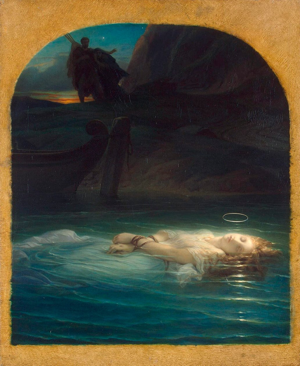 Křesťanský mučedník se utopil v Tibeře za vlády Diokleciána, 1853. od Paul Delaroche