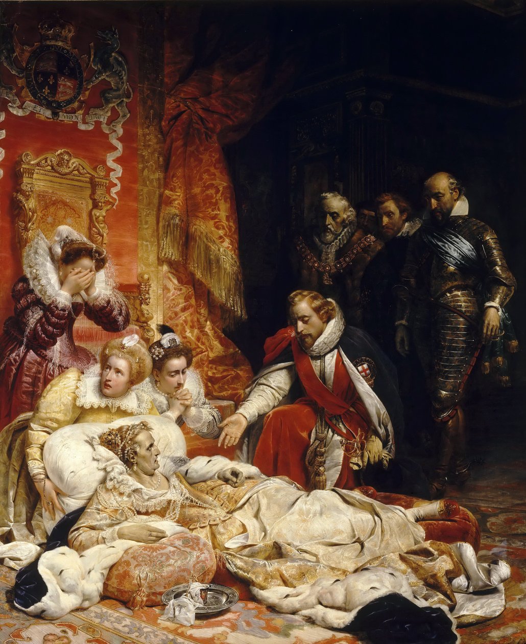Smrt Alžběty I., anglické královny od Paul Delaroche