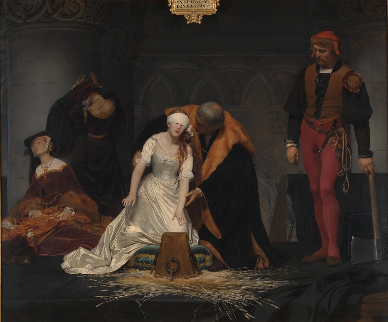 Poprava Lady Jane Grey, 1833 od Paul Delaroche